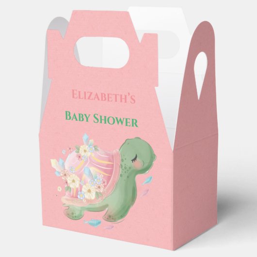 Schattig Kleine roze Baby shower Bedankdoosjes (Geopend)