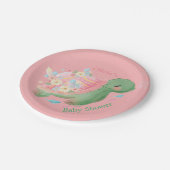 Schattig Kleine roze Baby shower Papieren Bordje (Gekanteld)