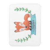 Schattig kleine Woodland Fox gepersonaliseerde Kin Magneet (Verticaal)