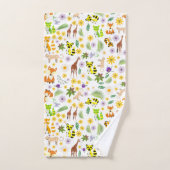 Schattig kleurig beschermheerpatroon babydieren sc bad handdoek (Handdoek)