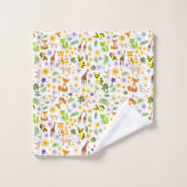 Schattig kleurig beschermheerpatroon babydieren sc bad handdoek (Wasdoekje)