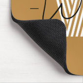 Schattig kleurig natuurlijk bruin Initiaal en schr Muismat (Hoek)