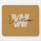 Schattig kleurig natuurlijk bruin Initiaal en schr Muismat (Voorkant)