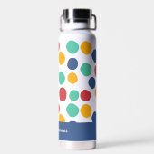 Schattig Kleurrijk Abstract Patroon Waterfles (Achterkant)