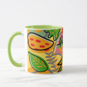 Schattig kleurrijk abstract van bladgroen Sinaasap Mok (Links)