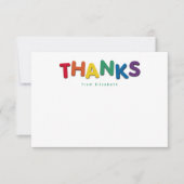 Schattig kleurrijk bedankt gepersonaliseerd (Voorkant)