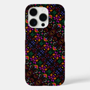 Schattig kleurrijk bloemmotief iPhone 16 pro hoesje