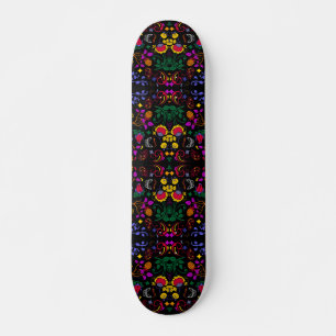 Schattig kleurrijk bloemmotief persoonlijk skateboard