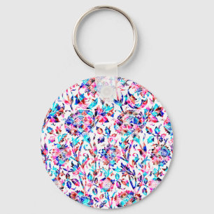 Schattig kleurrijk bloemmotief sleutelhanger