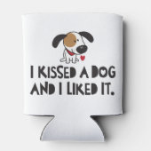 Schattig kleurrijk dat ik een hond heb gekust en i blikjeskoeler (Achterkant)