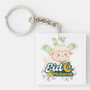 Schattig Kleurrijk Eid Mubarak Schaap Kids T-Shirt Sleutelhanger