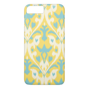 Schattig kleurrijk geel turquoise ikat tribal patr iPhone 8/7 plus hoesje