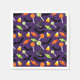 Schattig Kleurrijk Halloween Party Servet