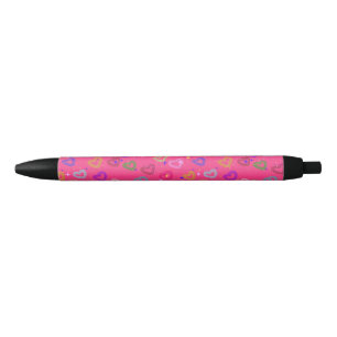 Schattig Kleurrijk Hart  Zwarte Inkt Pen
