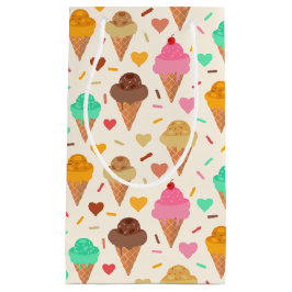 Schattig kleurrijk Ice Cream Kegelpatroon Klein Cadeauzakje