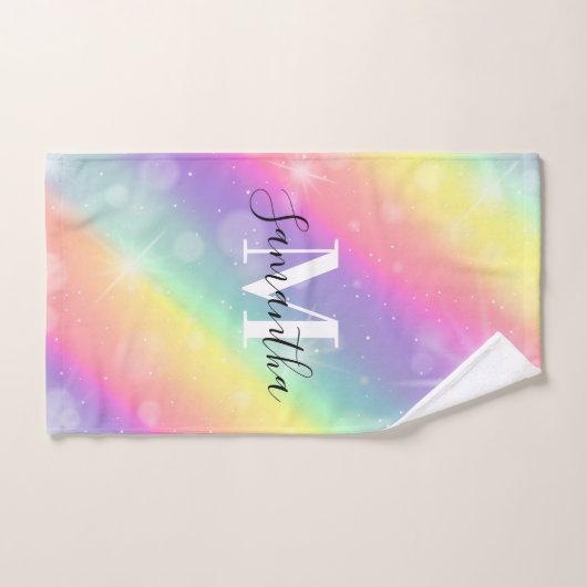 Schattig kleurrijk monogram bad handdoek (Handdoek)