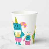 Schattig kleurrijk monster papieren bekers (Links)