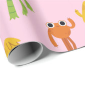 Schattig Kleurrijk Monsters Patroon Cadeaupapier (Rol Hoek)
