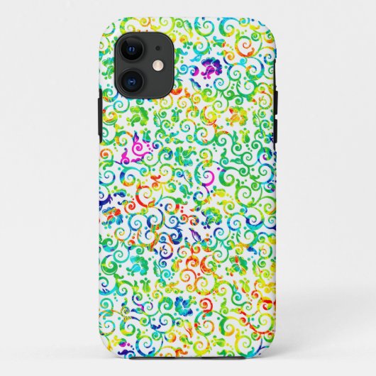 Schattig kleurrijk naadloos bloemenpatroon Case-Mate iPhone case (Achterkant)
