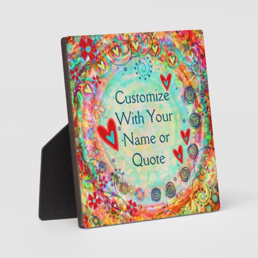 Schattig Kleurrijk Pas je eigen Inspirivity aan Fotoplaat (Voorkant)