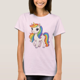 Schattig, Kleurrijk Regenboog eenhoorn T-shirt