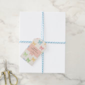 Schattig Kleurrijk Strikpatroon Kerstmis Cadeaulabel (Met Touw)
