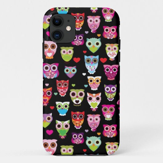 schattig kleurrijk uil kinderen patroon Case-Mate iPhone case (Achterkant)