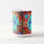 Schattig Kleurrijk Whimsical Grateful Inspirerend Koffiemok (Center)