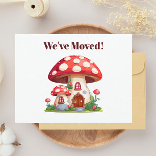 Schattig Kleurrijk Whimsical Retro We Zijn Verhuis Briefkaart