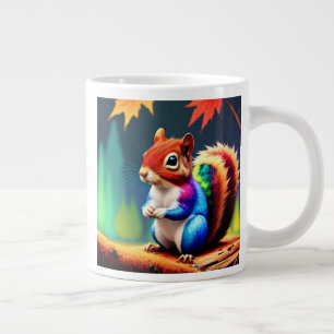 Schattig Kleurrijk Zittend Eekhoorn-75463 Grote Koffiekop