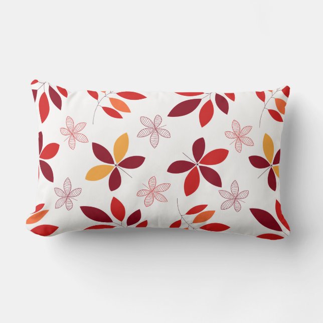Schattig & Kleurrijke Herfst bladeren Patroon Kussen (Voorkant)