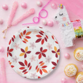 Schattig & Kleurrijke Herfst bladeren Patroon Papieren Bordje (Feest)