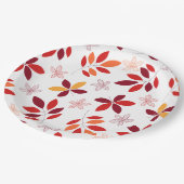 Schattig & Kleurrijke Herfst bladeren Patroon Papieren Bordje (Gekanteld)