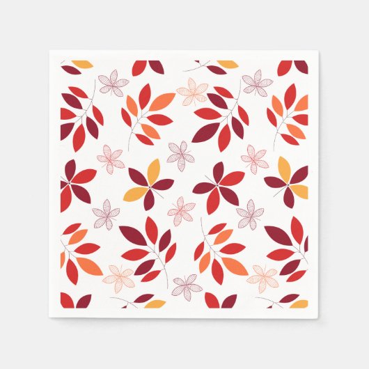 Schattig & Kleurrijke Herfst bladeren Patroon Servet (Voorkant)