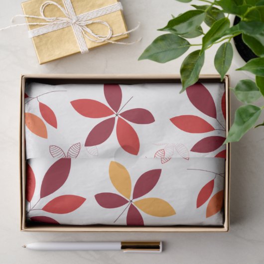 Schattig & Kleurrijke Herfst bladeren Patroon Tissuepapier (Geschenk)