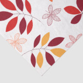 Schattig & Kleurrijke Herfst bladeren Patroon Tissuepapier (Detail)