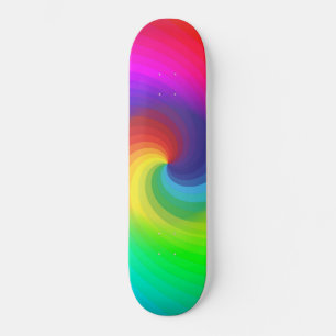 Schattig Kleurrijke Tie Dye Regenboog Draai Kunstp Persoonlijk Skateboard