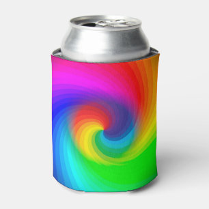 Schattig Kleurrijke Tie Dye Regenboog Draaikolk Ku Blikjeskoeler