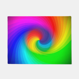 Schattig Kleurrijke Tie Dye Regenboog Draaikolk Ku Deurmat