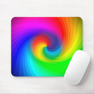 Schattig Kleurrijke Tie Dye Regenboog Draaikolk Ku Muismat