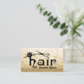 Schattig knap zwart kattenhaar logo visitekaartje (Staand voorkant)