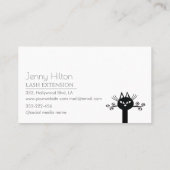 Schattig knap zwart kattenhaar logo visitekaartje (Achterkant)