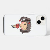 Schattig Knipogend Chibi Meisje iPhone Hoesje (Achterkant horizontaal)