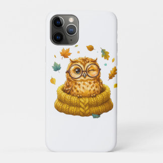 Schattig Knus Herfst Uil Geel Trui Herfstbladeren Case-Mate iPhone Case