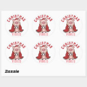 Schattig Knus Kerst Varken Ronde Sticker (Vel)