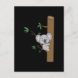 Schattig Koala Baby Klimt in een Eucalyptusboom Briefkaart