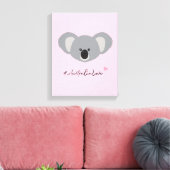 Schattig Koala Beer Australië Liefde roze Canvas Afdruk (Insitu (Woonkamer))