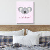 Schattig Koala Beer Australië Liefde roze Canvas Afdruk (Insitu (Slaapkamer))