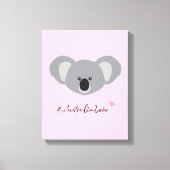 Schattig Koala Beer Australië Liefde roze Canvas Afdruk (Voorkant)