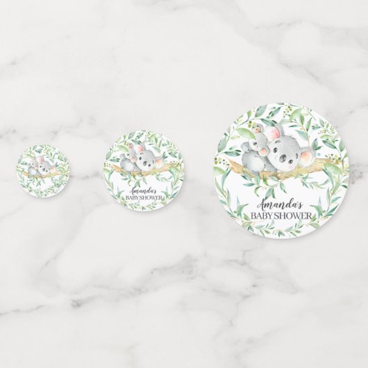 Schattig Koala Beer Baby shower Confetti (Voorkanten)